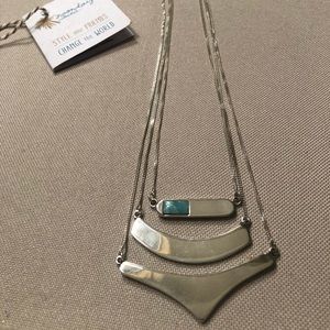 Noonday Collection Sterling Trinity Necklace Set